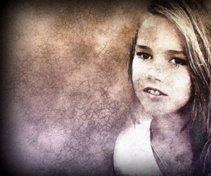 girl, pretty, portrait, hair, child, face, young, kind, long hair, retro, view, art